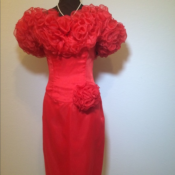 Vintage Red Designer Dress ONE of a kind ATLANTA - Picture 5 of 8